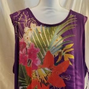NWOT Catherine's Maxi Dress Purple Floral